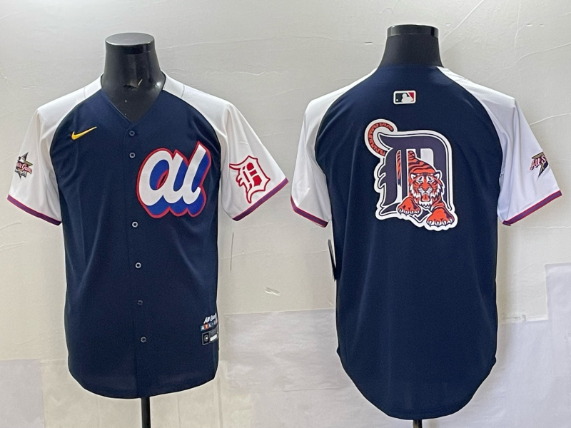 Men 2025 Detroit Tigers blank Blue MLB All Star Game Nike jersey 001->cleveland indians->MLB Jersey